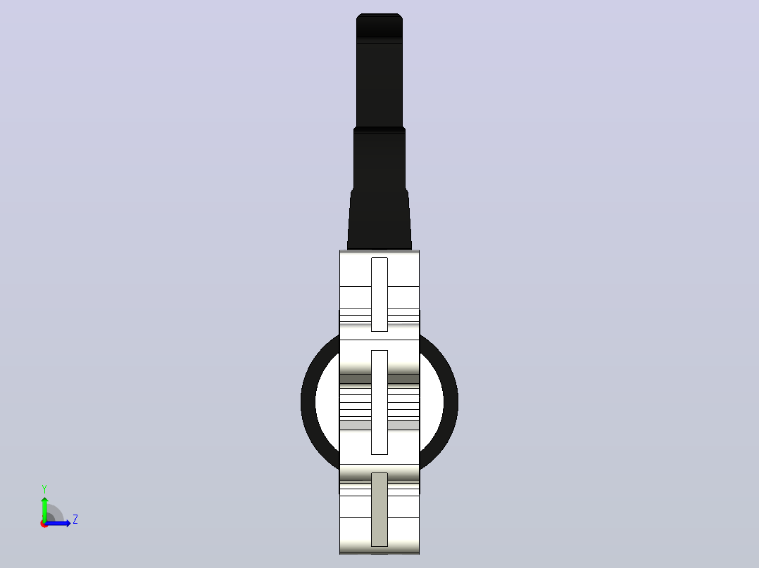 3FKOCLM LUG ANSI 手动蝶阀，凸耳的ANSI版本左视图