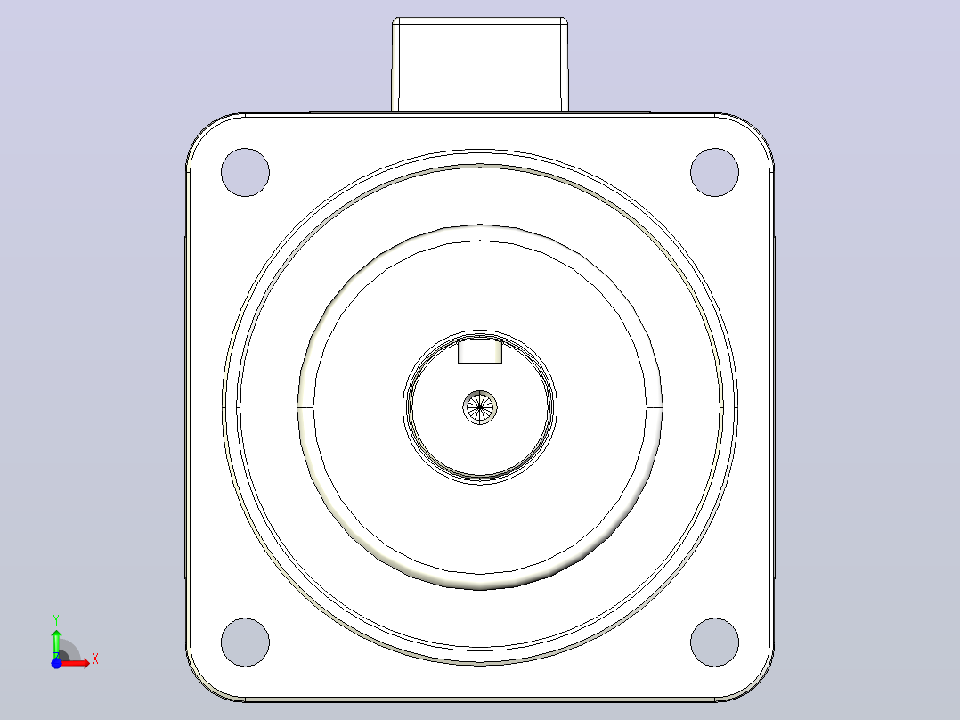 台达伺服电机-带刹车ecma-cx0807fs_asm前视图