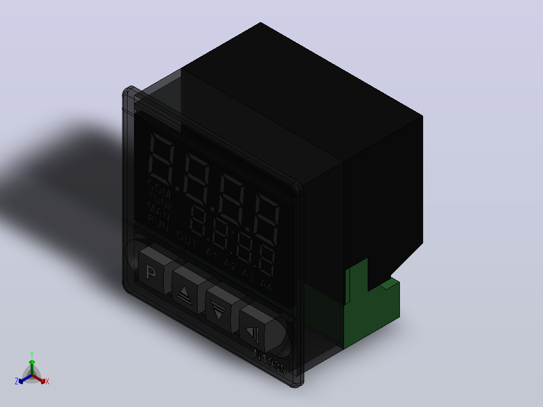NOVUS 1030 T或1030PR控制器正等轴测图