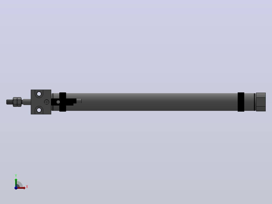 气缸PBR16X175SR+(CS1-M-2-0)前视图