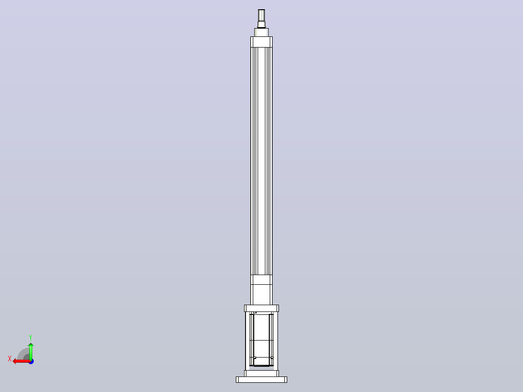 轻载电动缸TPA-ESR40-1210C-L450-M-FB-W-P40-C3后视图
