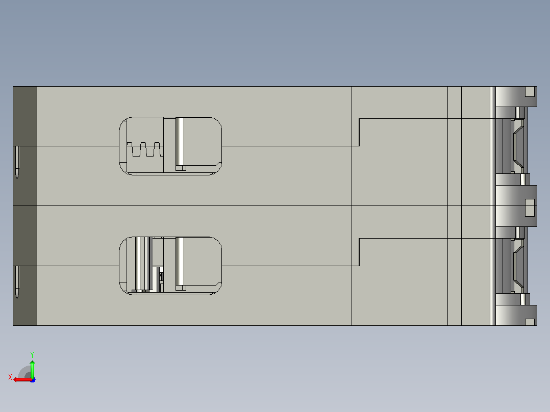 微型断路器20A-2P后视图