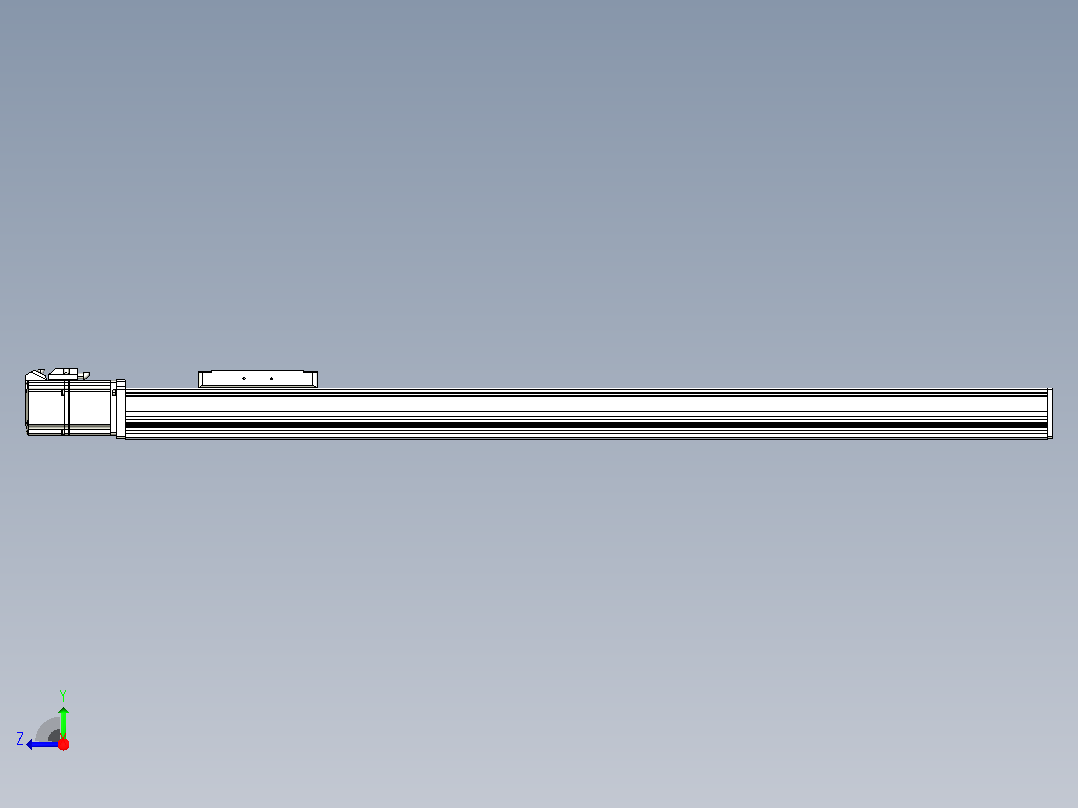 滚珠丝杠直线轴带导轨全封闭TPA-HCR-105D-1610C-L750-M-Y-P40-N3右视图