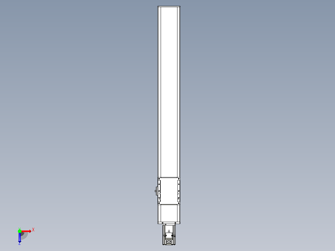 滚珠丝杠直线轴带导轨全封闭TPA-HCR-105D-1610C-L750-M-Y-P40-N3俯视图