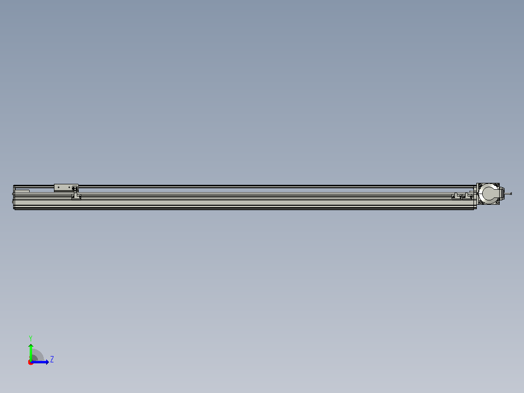 MT75BT半封闭皮带滑台[MT75BT.L80.1100.RT.P40.C3]左视图