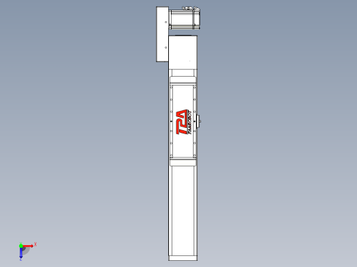 伺服电机集成皮带传动直线执行器TPA-OCB-120-224-L250-MR-P75-N3俯视缩略图