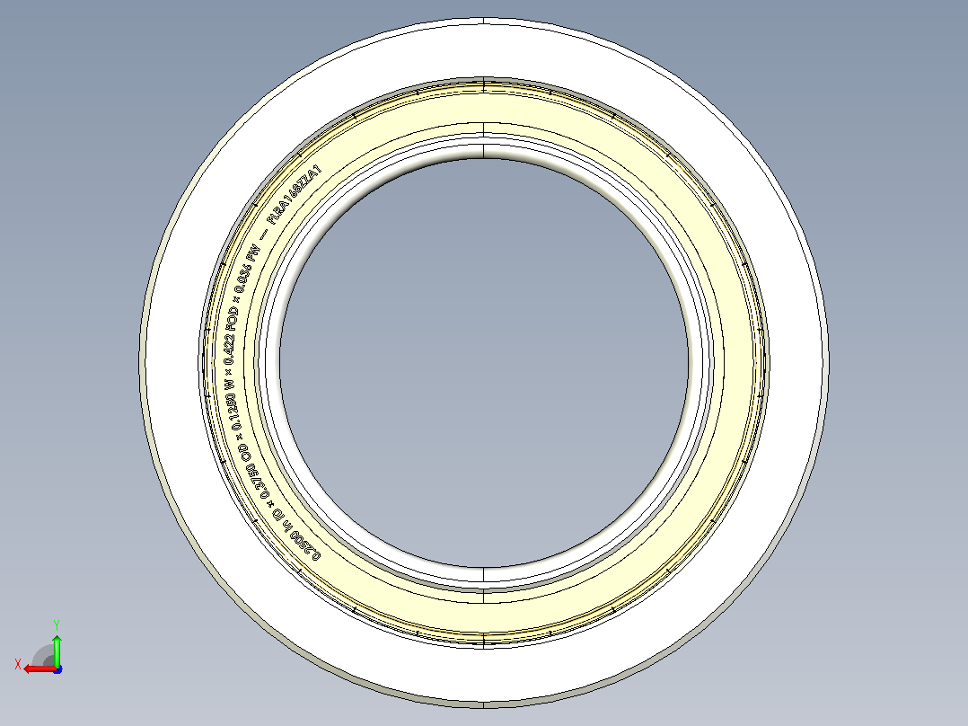 完整的FLRAZZ型微英制系列轴承库— SolidWorks和Step微型轴承模型后视图