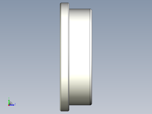完整的FLRAZZ型微英制系列轴承库— SolidWorks和Step微型轴承模型左视缩略图