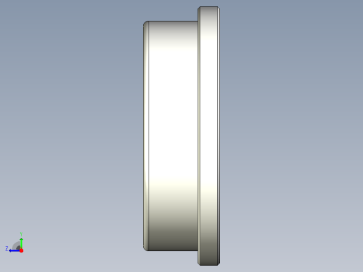 完整的FLRAZZ型微英制系列轴承库— SolidWorks和Step微型轴承模型右视缩略图