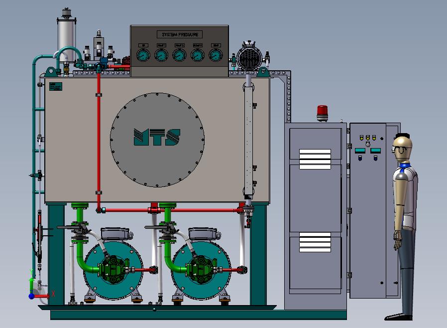 B08-大型液压工作站(完整一套）前视图