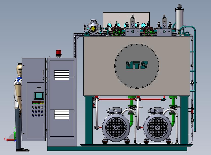B08-大型液压工作站(完整一套）后视图