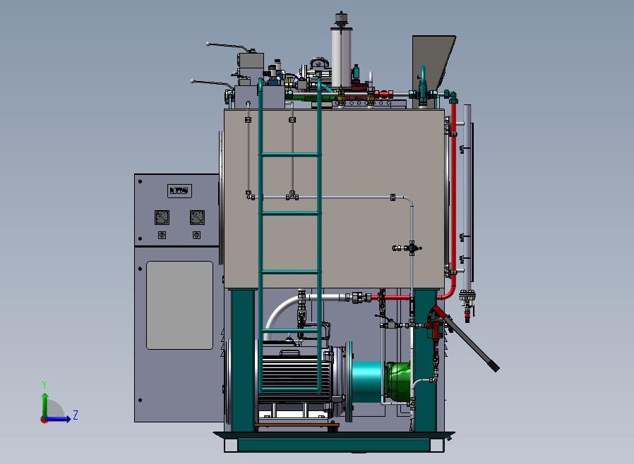 B08-大型液压工作站(完整一套）左视图