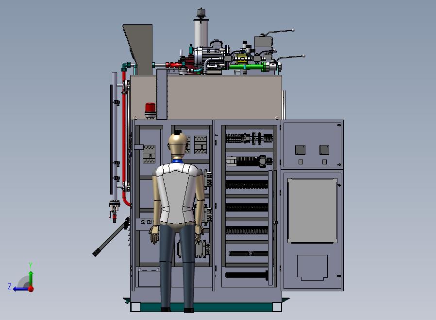 B08-大型液压工作站(完整一套）右视图