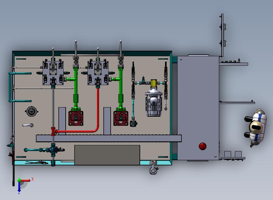 B08-大型液压工作站(完整一套）俯视图