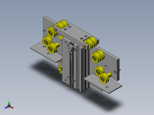 利用钢丝的半自动门正等轴测缩略图