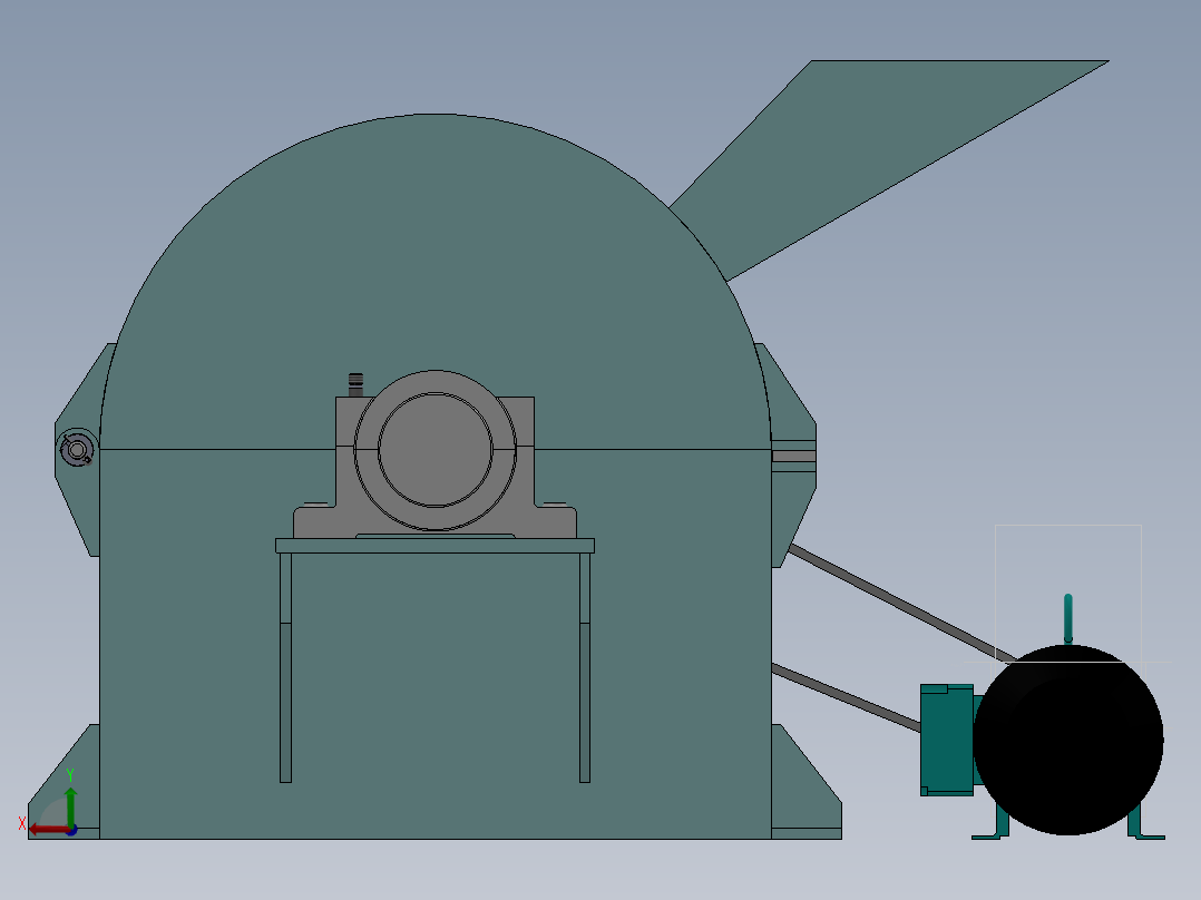 饲料破碎机任务书(sw+cad+说明书)后视图