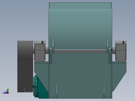 饲料破碎机任务书(sw+cad+说明书)右视缩略图
