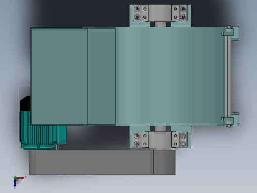 饲料破碎机任务书(sw+cad+说明书)俯视缩略图