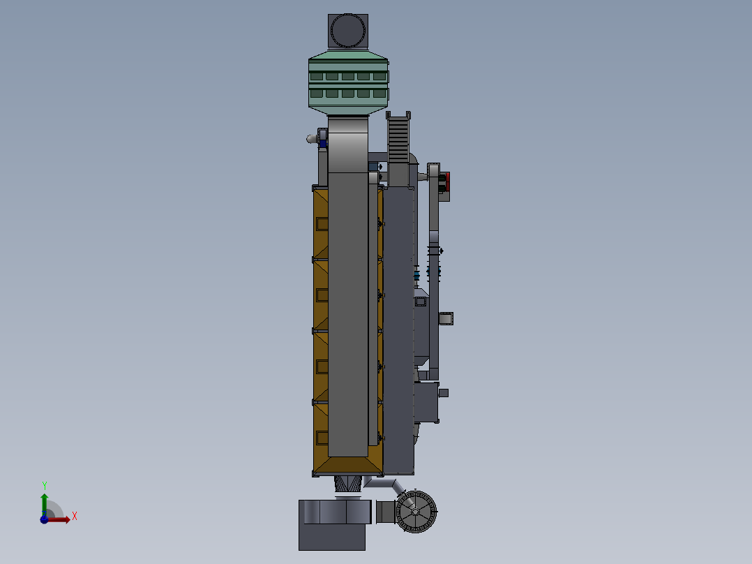 RCO活性炭吸附脱附和催化燃烧设备sw16可编辑前视图
