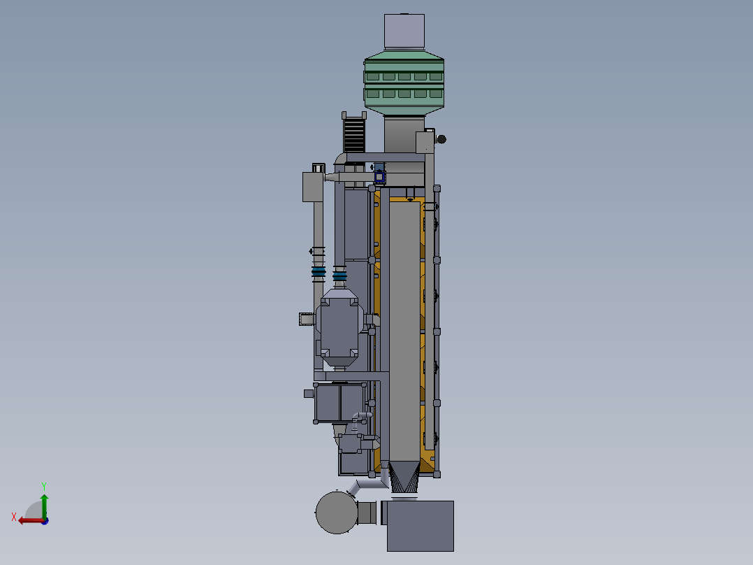 RCO活性炭吸附脱附和催化燃烧设备sw16可编辑后视图