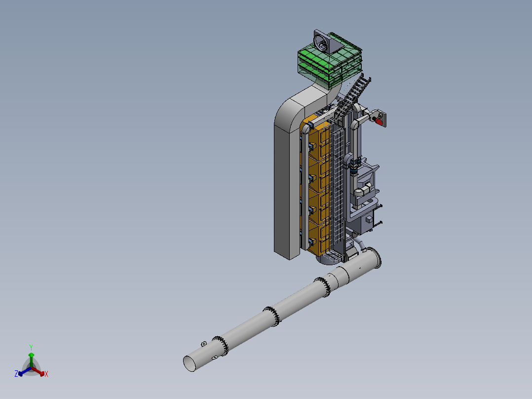 RCO活性炭吸附脱附和催化燃烧设备sw16可编辑正等轴测图