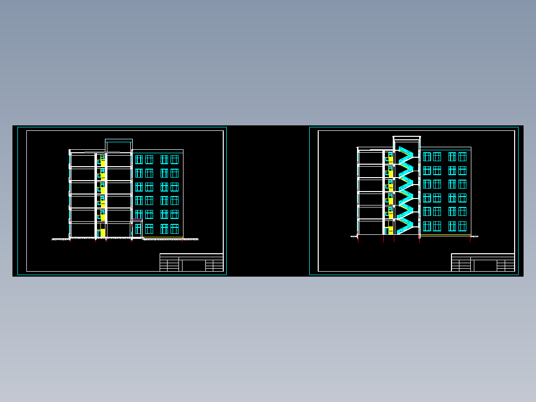 【六层】框架凹字形教学楼毕业设计（计算文件、部分建筑、结构图）