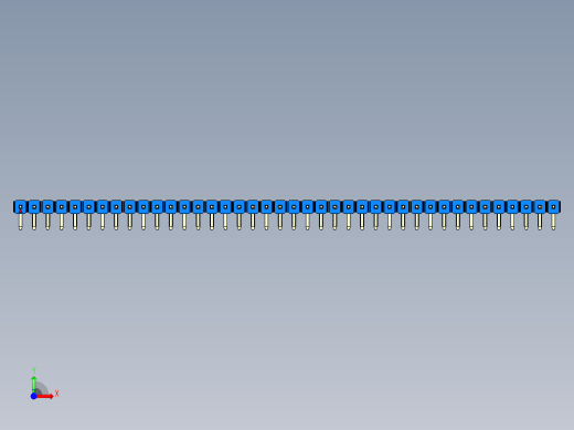 彩色公排针 100mil 2.54mm 系列-DS1022_blue_1x40p_100mil_TypeD_rev1.0前视缩略图