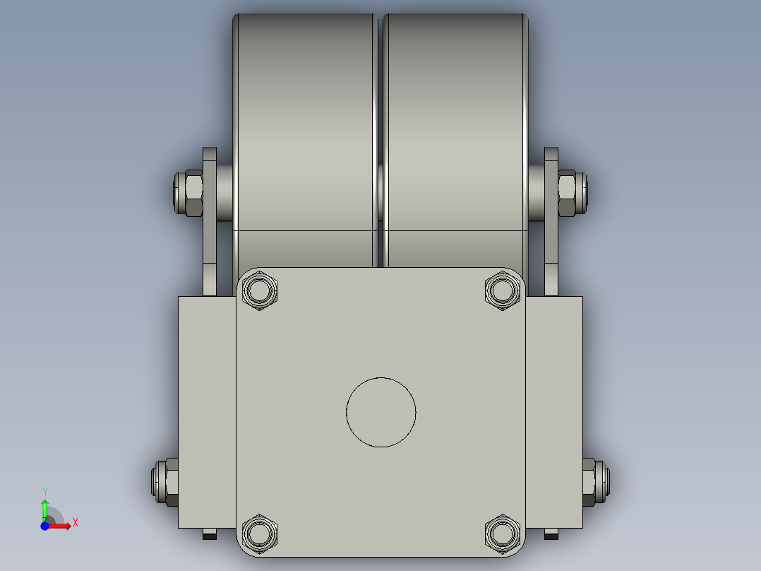搬运车轮轮胎(1)前视图