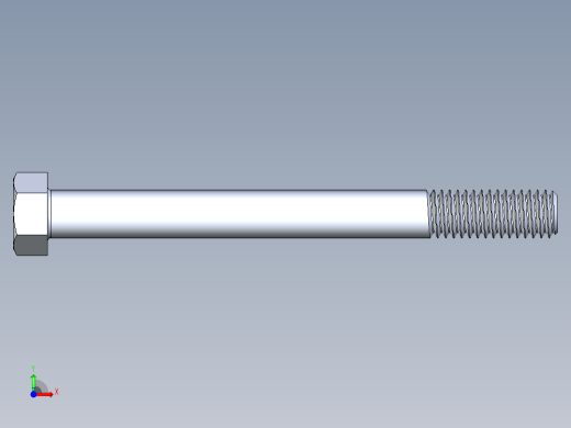 UNC 六角螺栓-Hex Bolt 0.375-16 x 4前视缩略图
