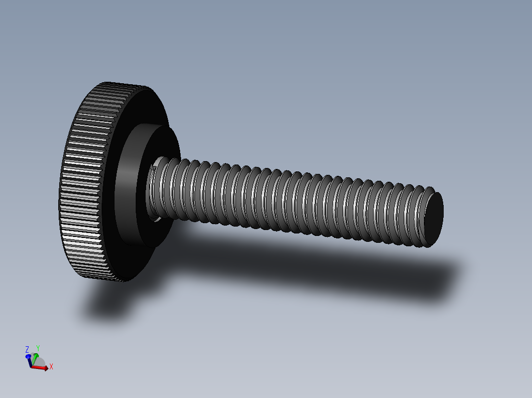 滚花旋钮-Knurled Knob 0.312x1.000x1.500.SLDPRT
