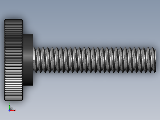 滚花旋钮-Knurled Knob 0.312x1.000x1.500.SLDPRT前视缩略图