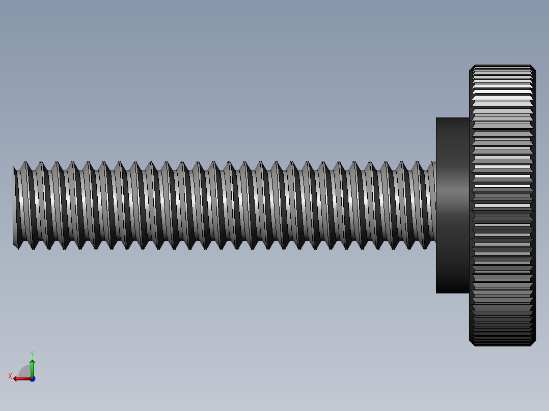 滚花旋钮-Knurled Knob 0.312x1.000x1.500.SLDPRT后视图