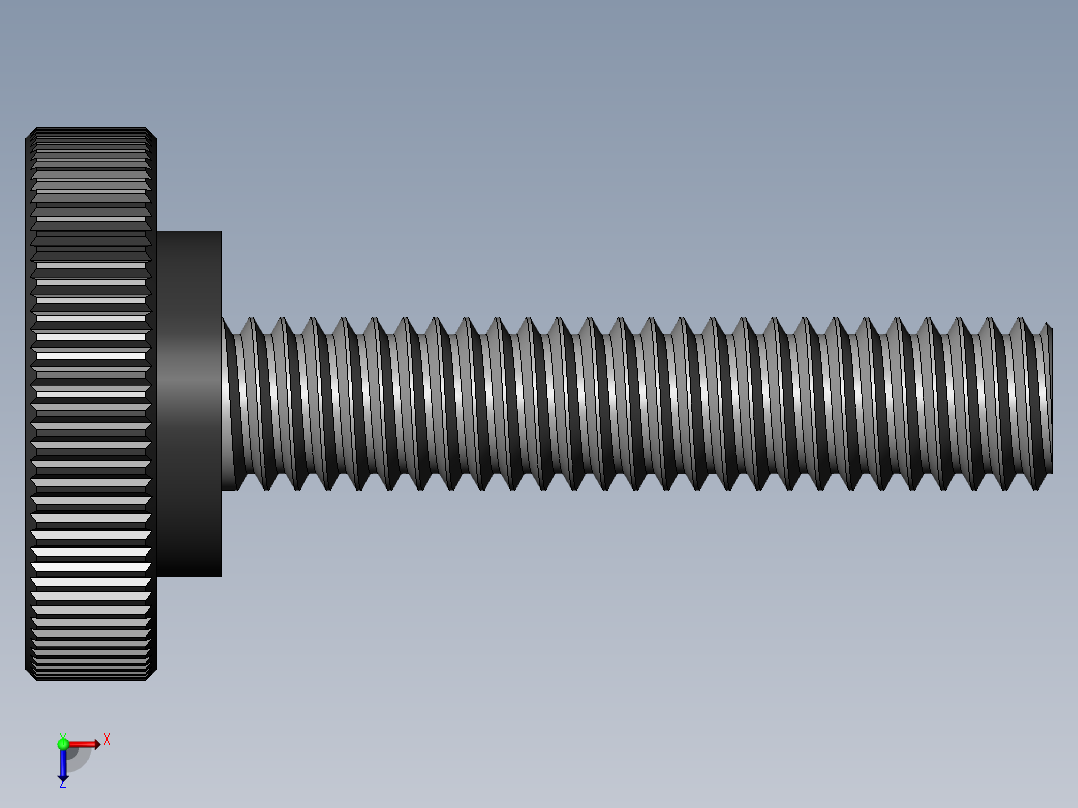 滚花旋钮-Knurled Knob 0.312x1.000x1.500.SLDPRT俯视图