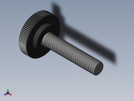 滚花旋钮-Knurled Knob 0.312x1.000x1.500.SLDPRT正等轴测缩略图