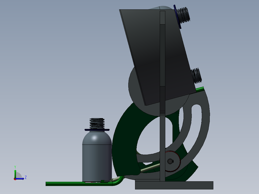 饮料瓶传送装置左视图