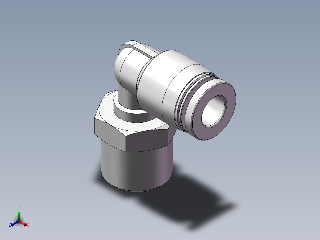 螺纹弯通APL6-G02(2分6厘)正等轴测图