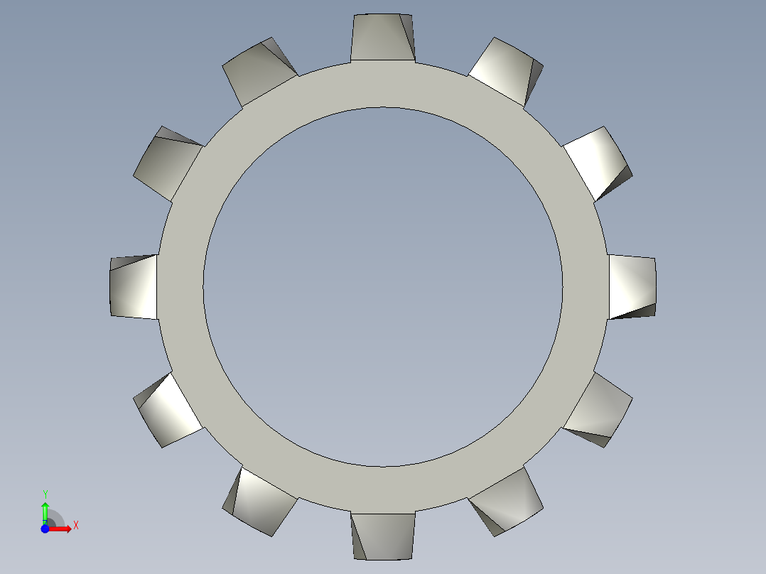 垫圈 外牙锁 公制-EXTERNAL TOOTH LOCK WASHER for M24 SCREW.STEP前视图
