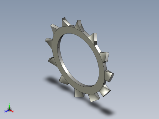 垫圈 外牙锁 公制-EXTERNAL TOOTH LOCK WASHER for M24 SCREW.STEP正等轴测缩略图