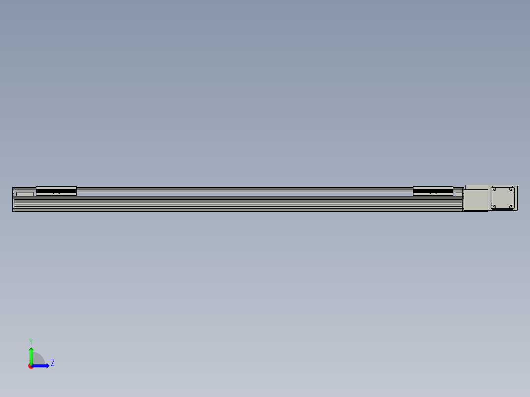 直线模组LHB17-L40-S1400-BR设计图纸左视图