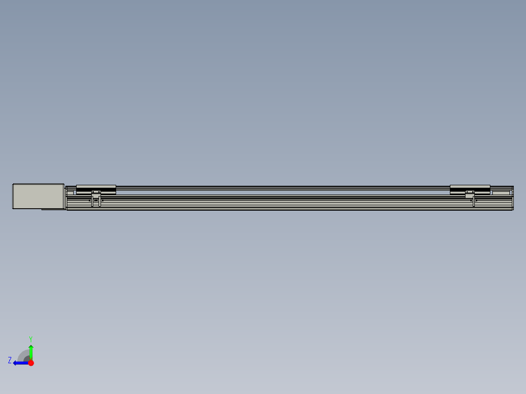 直线模组LHB17-L40-S1400-BR设计图纸右视图