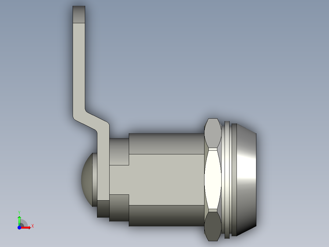 鎖CS-3D多系列多零件图纸模型前视图