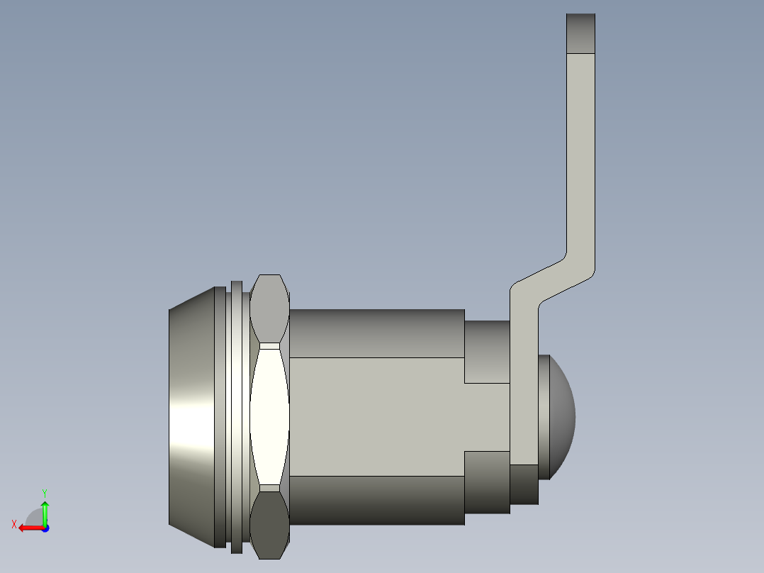 鎖CS-3D多系列多零件图纸模型后视图