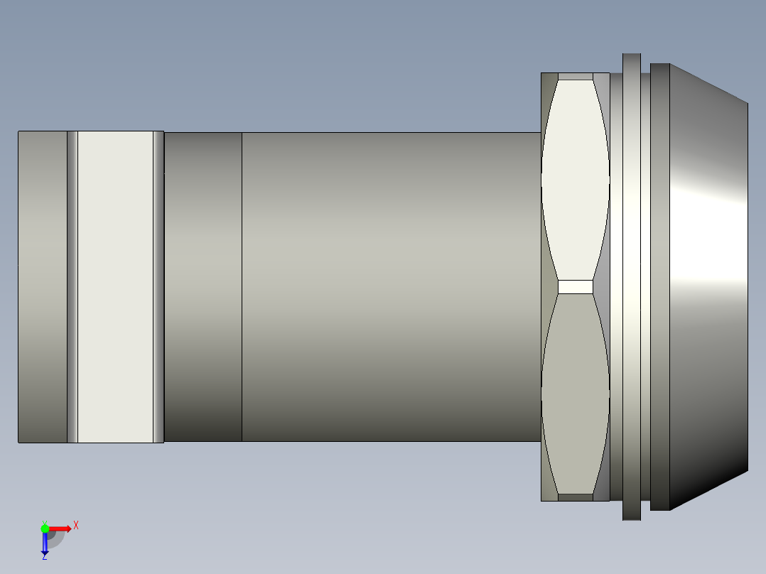 鎖CS-3D多系列多零件图纸模型俯视图