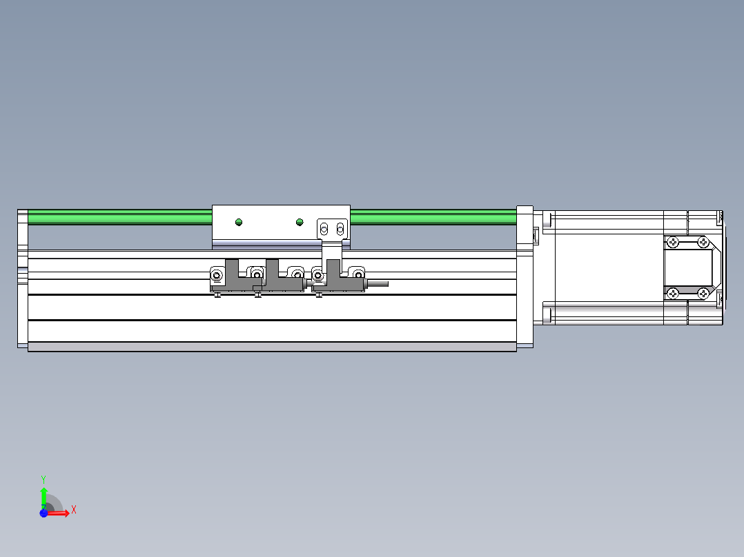 MTH丝杆半封闭模组MT75BS-BC-57前视图