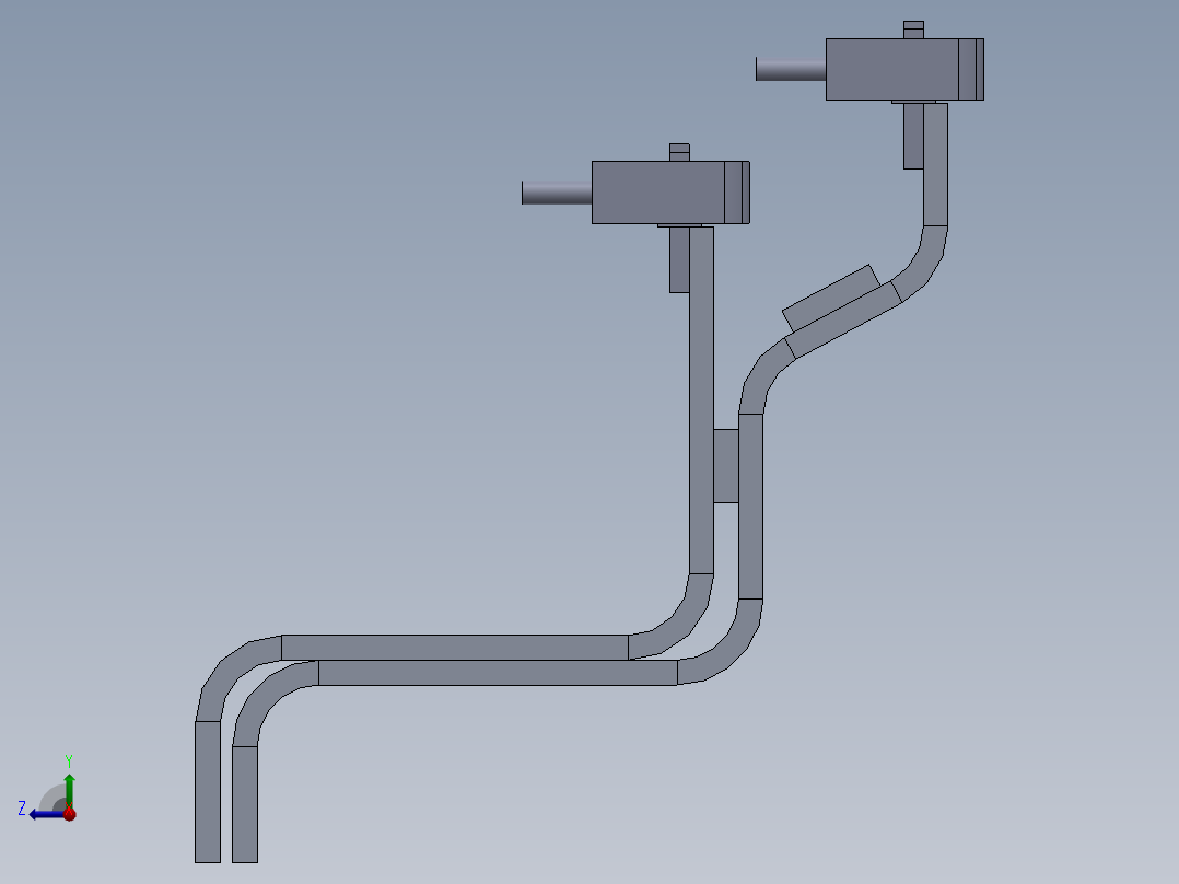 用于 OT630-800 4x150mm2 同相的母线连接右视图