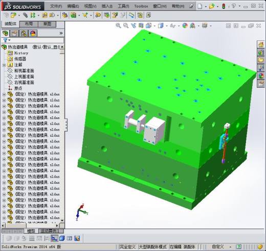 热流道模具3D模型缩略图