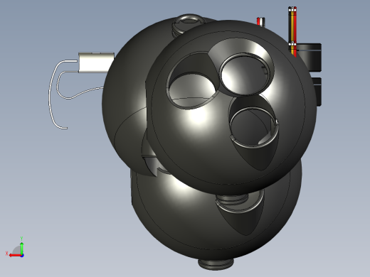 封闭式微型万向球摄像机后视缩略图