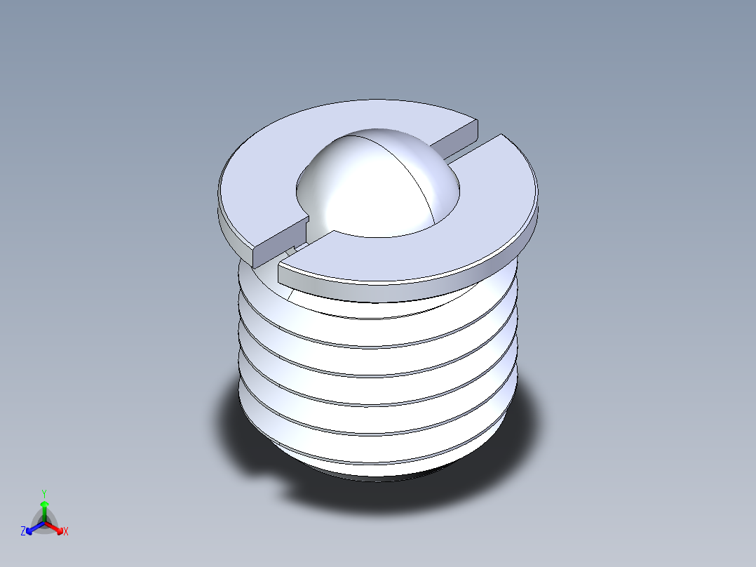 球形紧固件正等轴测图