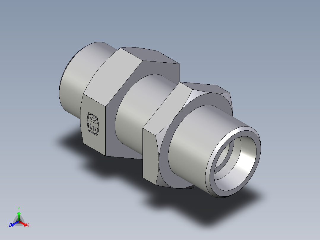 卡套式工业通用硬管接头EO_Bulkhead_union_SV16SOMD71主视图