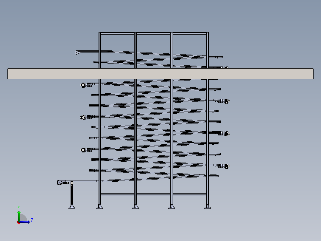 A柔性螺旋机左视图